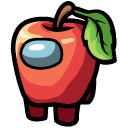 Among Us Red Apple Character cursor