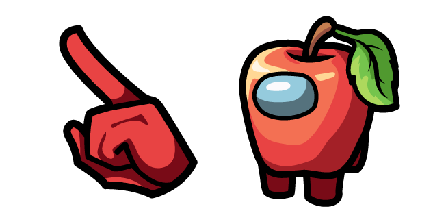Among Us Red Apple Character