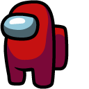 Among Us Red Character and Mini Crewmate cursor