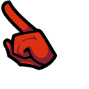 Among Us Red Character in Cowboy Hat pointer