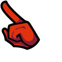 Among Us Red Character in Gift Hat pointer