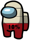 Among Us Red Character Running Out of Charge cursor