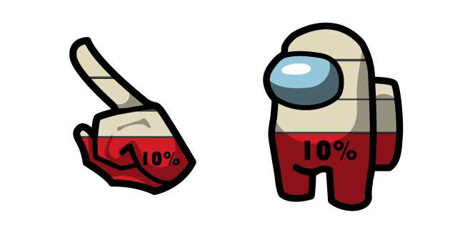 Among Us Red Character Running Out of Charge