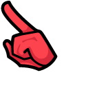 Among Us Red Character with Keyhole pointer