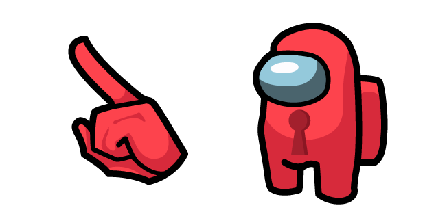 Among Us Red Character with Keyhole