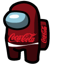 Among Us Red Coca-Cola Character cursor