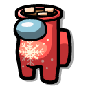 Among Us Red Cup with Hot Cocoa Character cursor