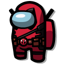 Among Us Red Deadpool Character cursor