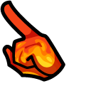 Among Us Red Fire Character pointer