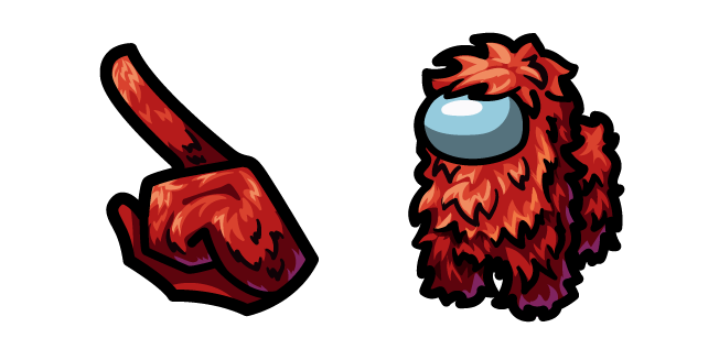 Among Us Red Fluffy Character