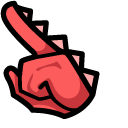 Among Us Red Flying Dragon Character pointer