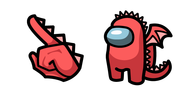 Among Us Red Flying Dragon Character