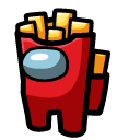 Among Us Red Fries Box Character cursor