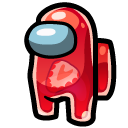 Among Us Red Jelly Character cursor