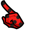 Among Us Red Ladybug Character pointer