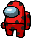 Among Us Red Ladybug Character cursor