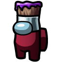 Among Us Red Paintbrush Character cursor