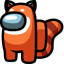 Among Us Red Panda Character cursor