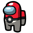 Among Us Red Poké Ball Character cursor