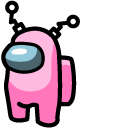 Among Us Robot Pink Character cursor