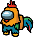 Among Us Rooster Character cursor