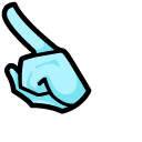 Among Us Sanrio Hangyodon Teal Character pointer