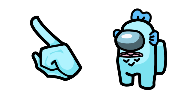 Among Us Sanrio Hangyodon Teal Character