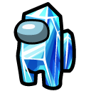 Among Us Shiny Blue Diamond Character cursor