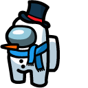 Among Us Snowman Character cursor