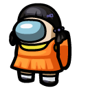 Among Us Squid Game Young-hee Doll Character cursor