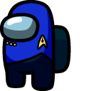 Among Us Star Trek Blue Uniform Character cursor