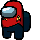 Among Us Star Trek Red Uniform Character cursor