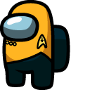Among Us Star Trek Yellow Uniform Character cursor