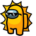 Among Us Sun Thug Life Character cursor
