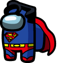 Among Us Superman Character cursor
