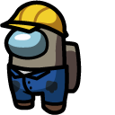Among Us Tan Character in Mechanic Outfit cursor