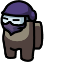 Among Us Tan Character in Ninja Mask cursor