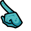 Among Us Teal Character Fish Monster pointer