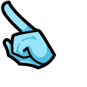 Among Us Teal Character in Sunglasses pointer