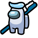 Among Us Tooth Character cursor
