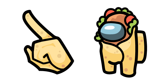 Among Us Vegetarian Burrito Orange Character