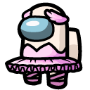 Among Us White Ballerina Character cursor
