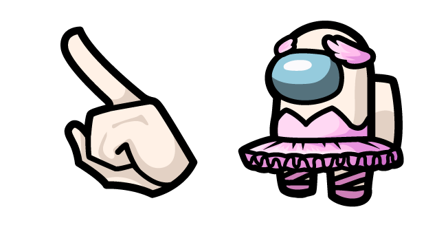 Among Us White Ballerina Character