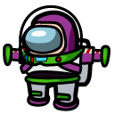 Among Us White Buzz Lightyear Character cursor