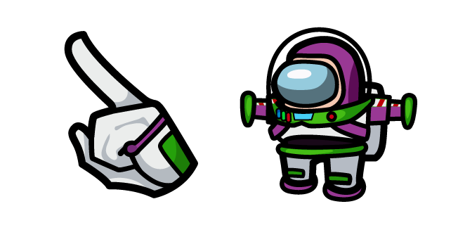 Among Us White Buzz Lightyear Character