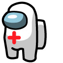Among Us White Character Doctor cursor