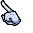 Among Us White Character in a Cherry Hat pointer