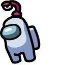 Among Us White Character in Eyeball Lamp pointer