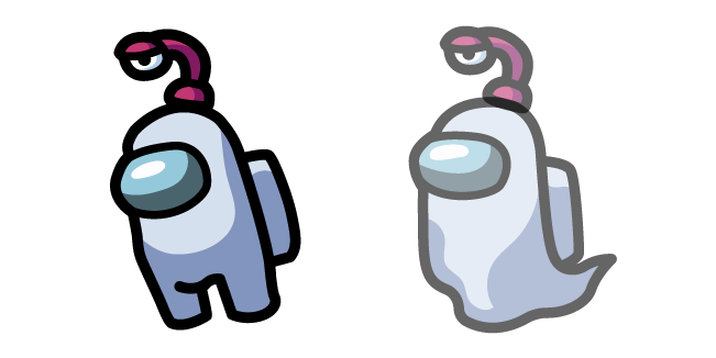 Among Us White Character in Eyeball Lamp