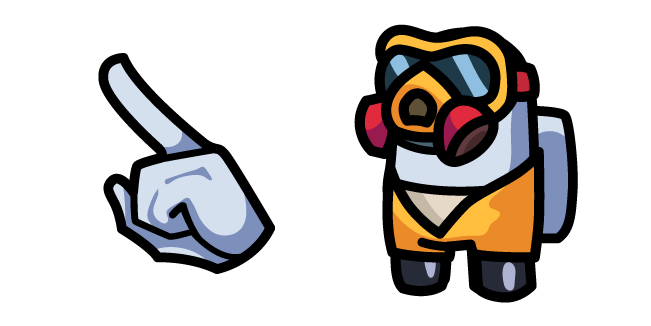 Among Us White Character in MIRA Hazmat Outfit